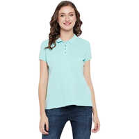Collor Ladies T-shirt - Color: Navy Blue