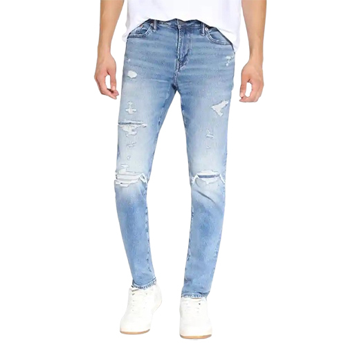 Ripped Men Jeans - Color: Blue