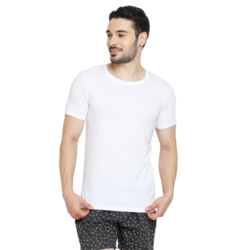 Mens Round Neck T-Shirt - Color: White
