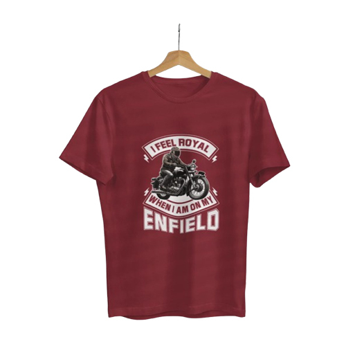 Round Neck Half Printred T Shirt - Color: Different Available