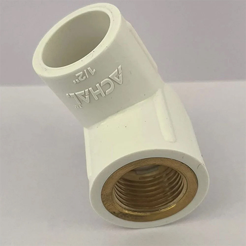 1-2 Inch Upvc Brass Elbow - Color: White