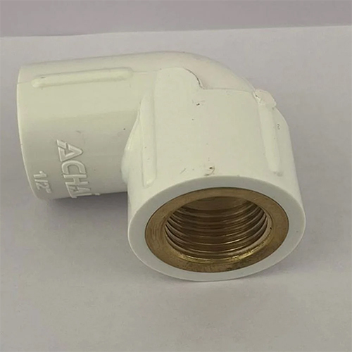 1-2 Inch Upvc Brass Elbow - Color: White