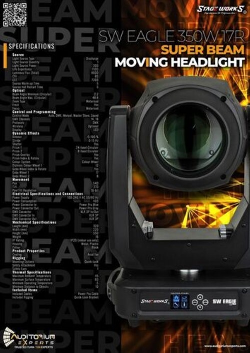 SW 580W IP65 Outdoor 3-in-1 Moving Head Light (BSW)