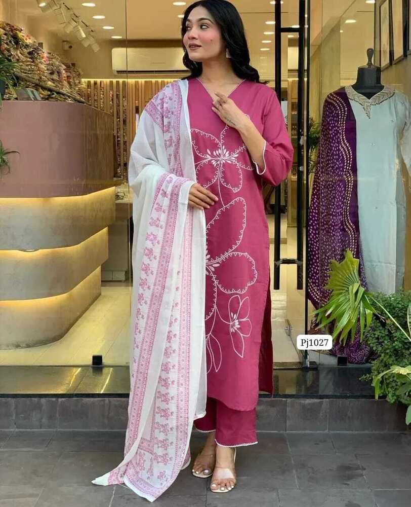 KURTA PANT WITH DUPATTA SET