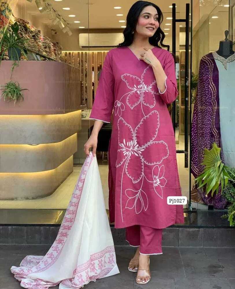 KURTA PANT WITH DUPATTA SET