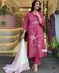 KURTA PANT WITH DUPATTA SET