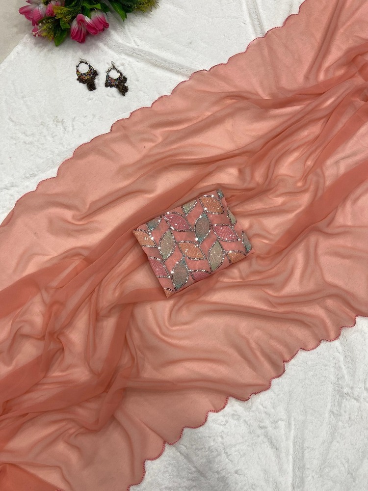 PLAIN GEORGETTE SAREE