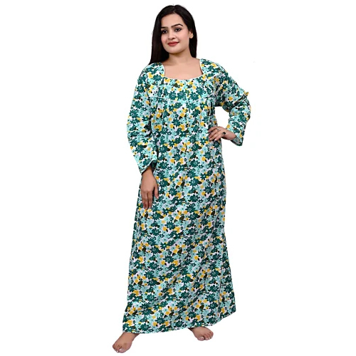 Ladies Pure Cotton Full Sleeve Nighty