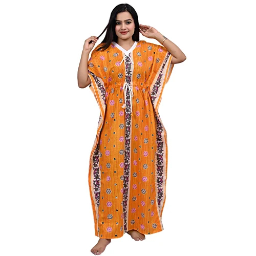 Ladies Cotton Batik Print Kaftan Nighty