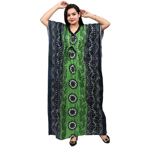 Ladies Cotton Batik Print Kaftan Nighty