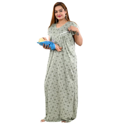 Ladies Hosiery Cotton feeding Nighty