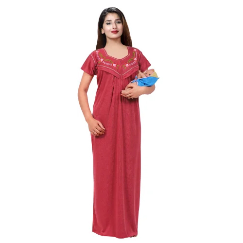 Ladies Hosiery Cotton Feeding Nursing Nighty