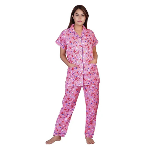 Ladies Printed Pure Cotton Night Suit