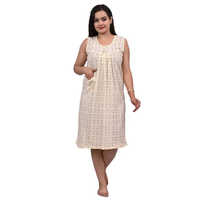 Ladies Hosiery Sinker Cotton Short Nighty