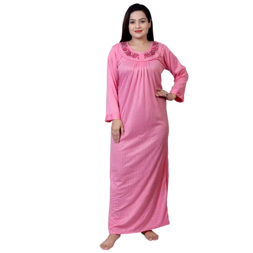 Ladies Hosiery Cotton Nighty Maxi