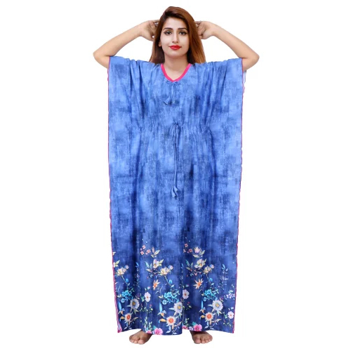 Digital Print Ladies Kaftan Nighty - Design: Standard