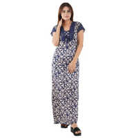 Ladies Printed Satin Nightgown