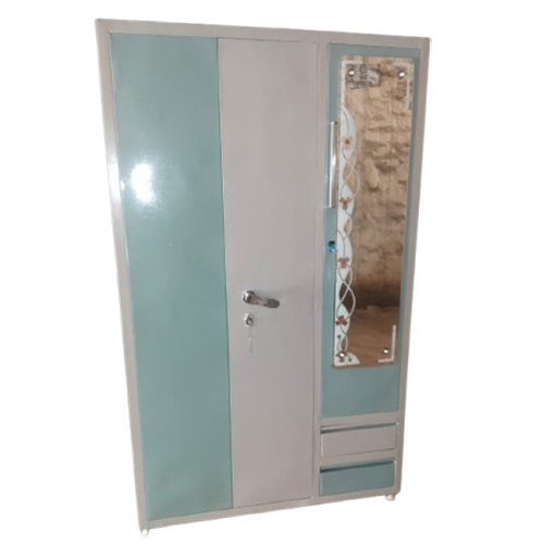48X22X78 3 Door Light Gray Drassing Steel Almirah Drassing Unit