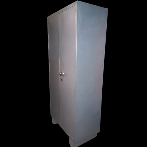 Silver Grey Metal Steel Office 4 Shelve Cabinet