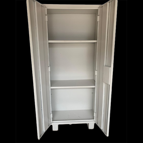 Silver Grey Metal Steel Office 2 Shelve 66 Cabinet Almirah