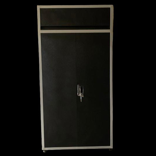 Brown 2 Door Drassing Steel Almirah Alwin Lock With Schocker Box