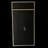 Brown 2 Door Drassing Steel Almirah Alwin Lock With Schocker Box