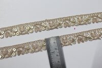 Golden Embroidery & Sequence Lace