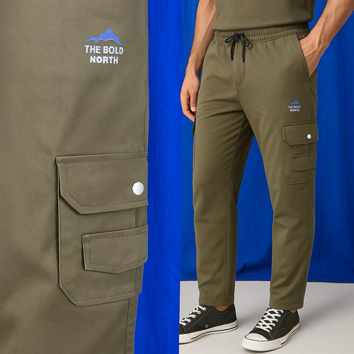 Mens Cotton Cargo Pant - Color: Green