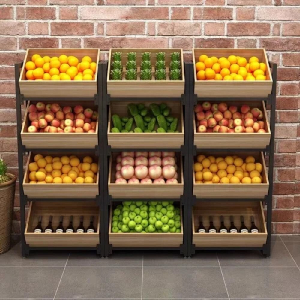 Vegetable Wall Display Rack - Capacity: 50 Kg