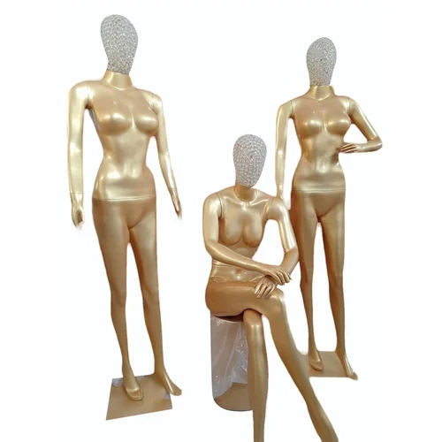 Glossy Plastic Female Mannequin Set - Age Group: Adults