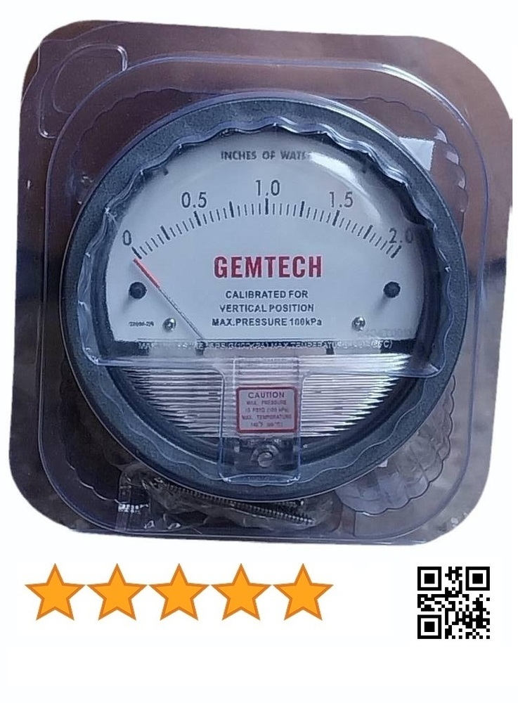 Gemtech Differential Pressure Gauges Five Star Company - Accuracy: 2% (-Ha Model 1) Of Fs (3% (-Ha 1.5%) On -0