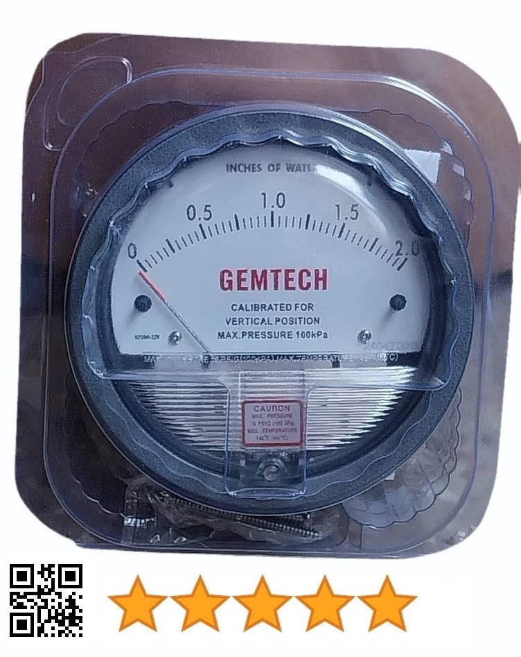 Gemtech Differential Pressure Gauges Five Star Company - Accuracy: 2% (-Ha Model 1) Of Fs (3% (-Ha 1.5%) On -0