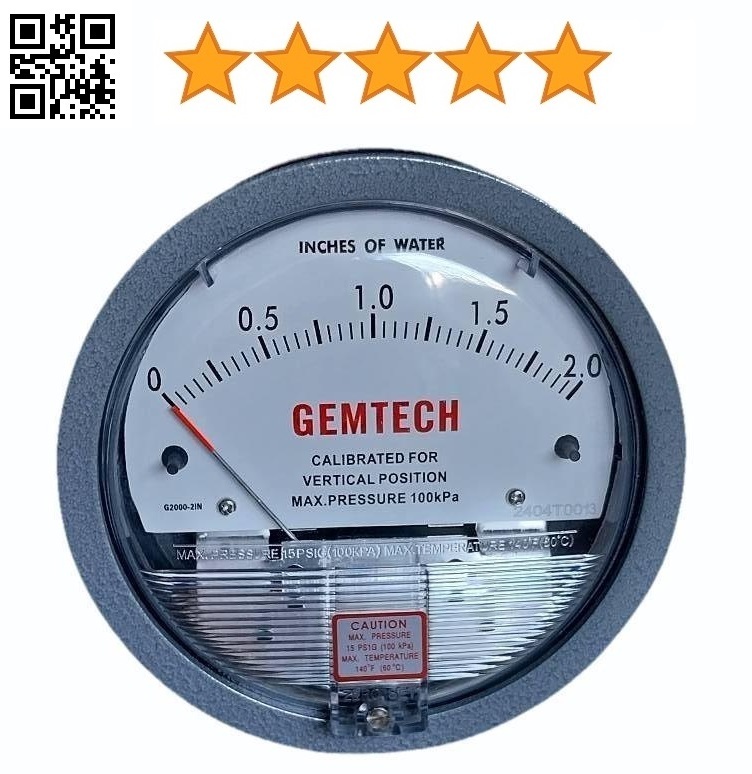 GEMTECH Differential Pressure Gauges Five Star Company