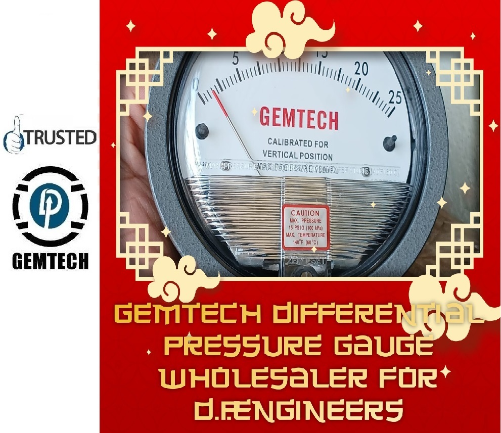 Gemtech - Differential Pressure Gauge 100% Original