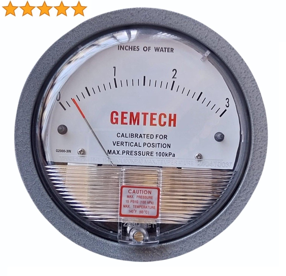 GEMTECH TOP DIFFERENTIAL PRESSURE GAUGE