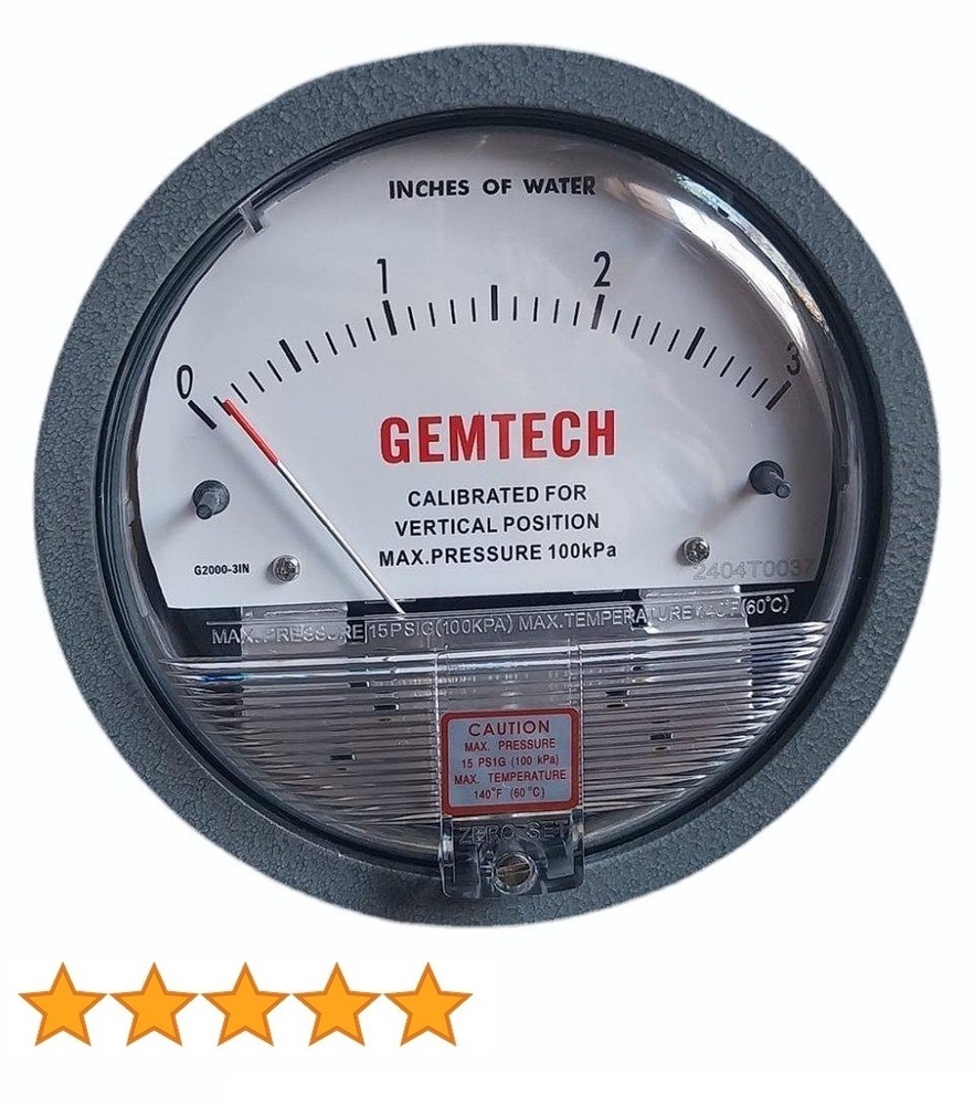GEMTECH TOP DIFFERENTIAL PRESSURE GAUGE