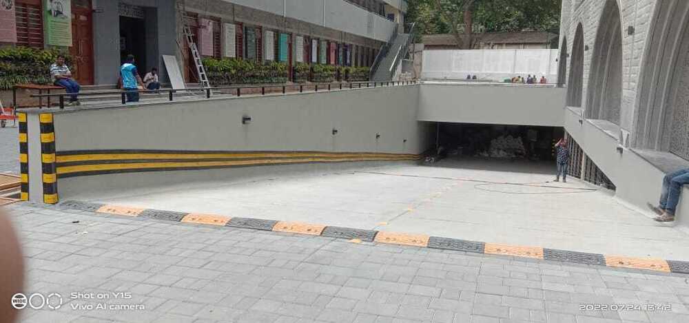 Rubber Wall Guard For Ramps & Circular Columns - Color: Yellow