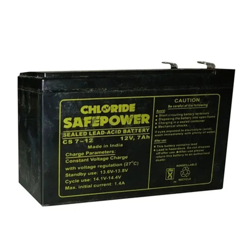 Cs7-12 Exide Smf Ups Battery - Color: Black