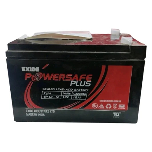Ep 12-12 Exide Plus Battery - Color: Black