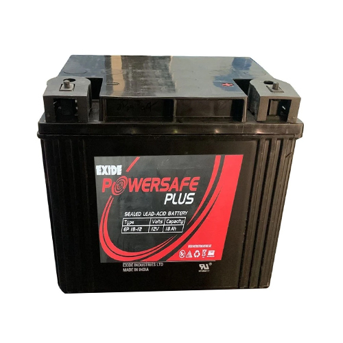 Ep 18-12 Exide Plus Battery - Color: Black