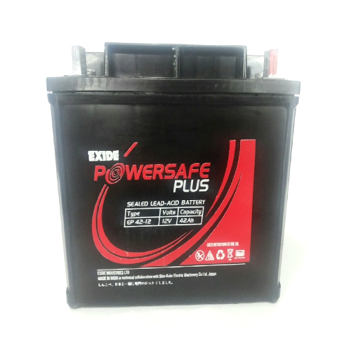 Ep 42-12 Exide Plus Battery - Color: Black