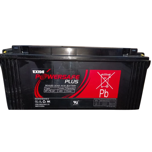 Ep 75-12 Exide Plus Battery - Color: Black