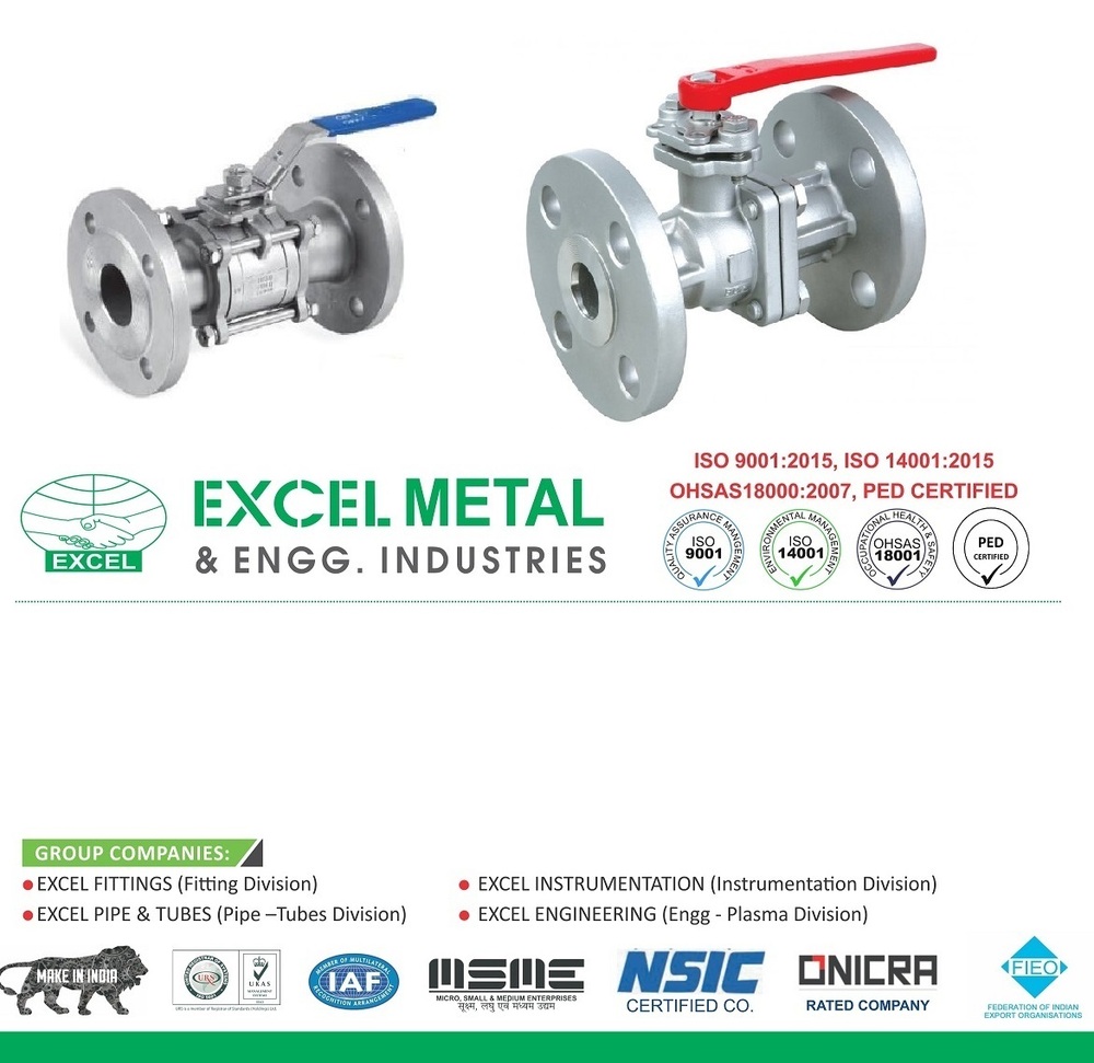 Ss Three टुकड़ा Flanged End Ball Valve