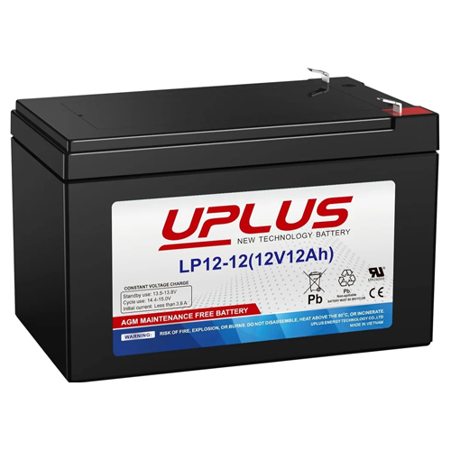 Us 12V 12Ah Uplus Battery - Color: Black