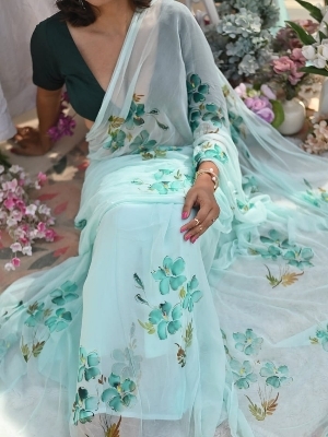 Cotton Hand Painted - Fabric Type: Khadi