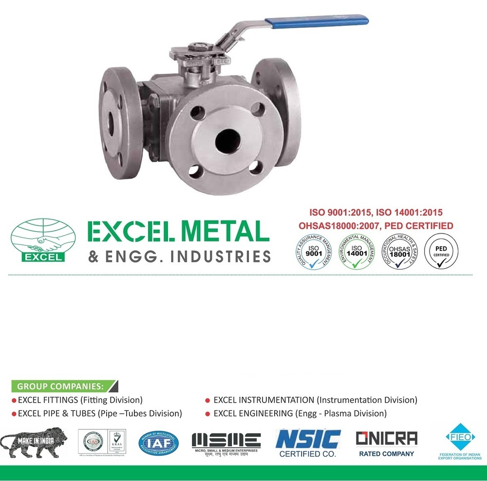Three टुकड़ा Flanged End Ball Valve