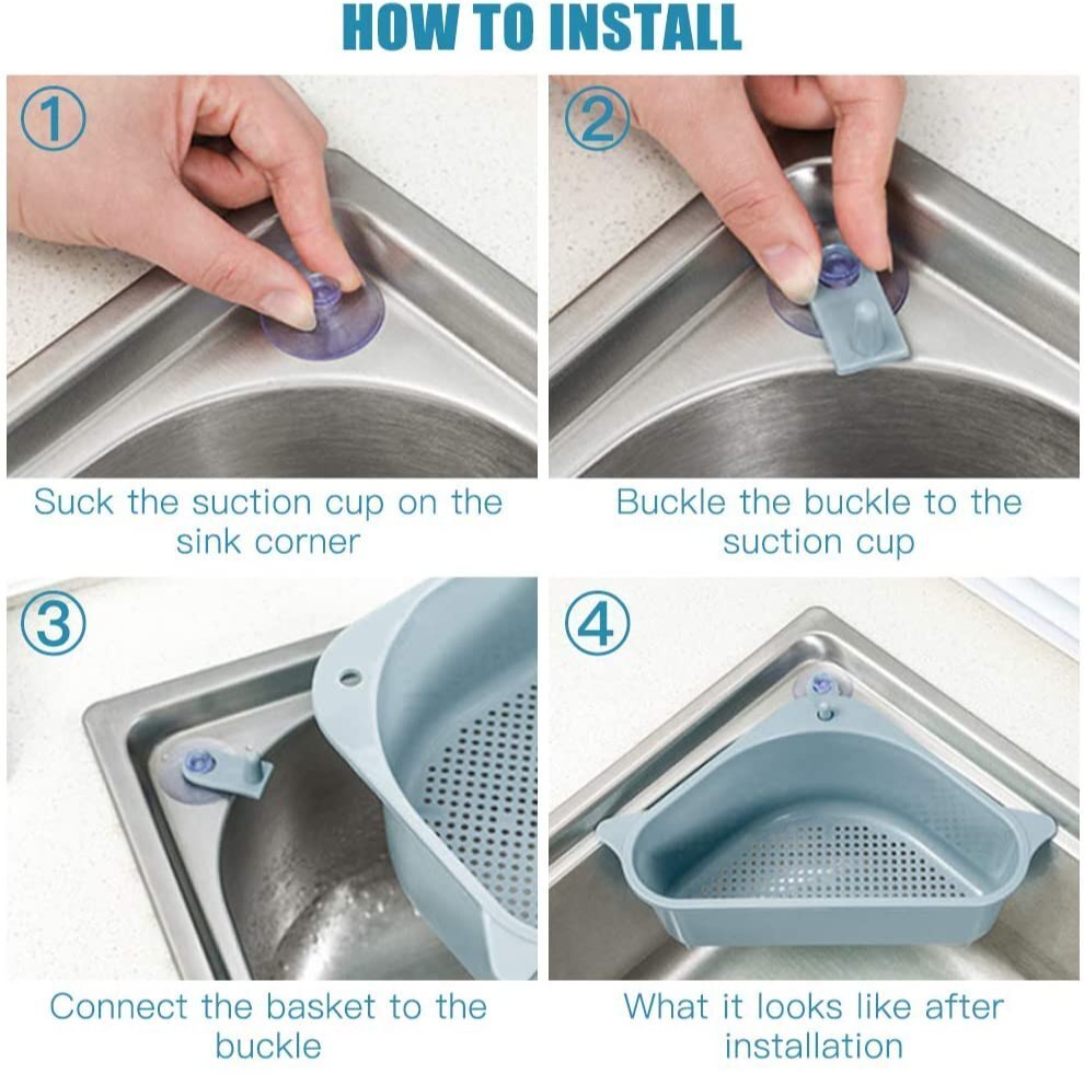 Kitchen Sink Drain Basket - Durable Plastic, Different Sizes Available | Easy Manual Installation For Home And Commercial Use