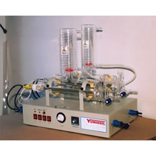 All Quartz Double Distiller Horizontal Model 5 & 6 Lph With 3 Level Built-In Safety Control - Application: Industrial