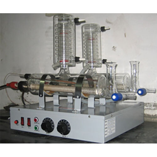 All Glass Double Distiller - Borozee (Eco) With Single Level Built-In Safety Control - Application: Industrial