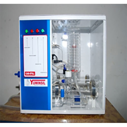 All Glass Double Distiller Automatic Cabinet Model With 3 Level Built-In Safety Control Plus Automatic Operation - Application: Industrial